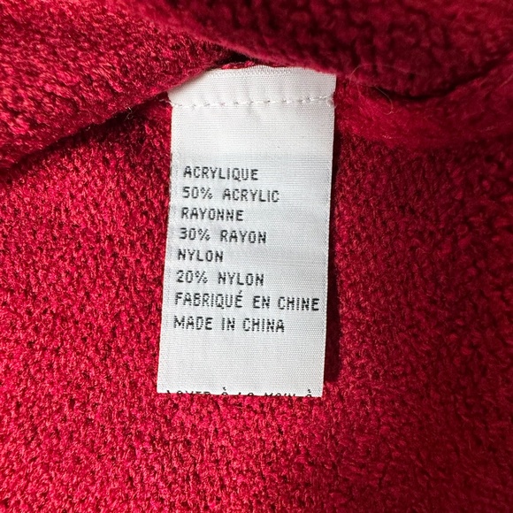 NWT Moffi Chenille Colour Block Leaf Art Cozy Crewneck Sweater Size XXL - Picture 12 of 12